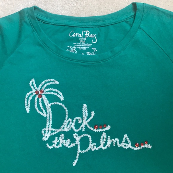 Deck the Palms Coral Bay 3/4 sleeve T-shirt, Sz PM - Picture 4 of 12